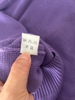 Maglione viola mezza zip