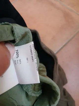 Minigonna Pinko seta verde oliva