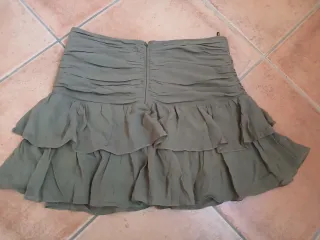 Minigonna Pinko seta verde oliva