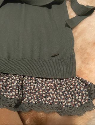 Vestido punto Pepe Jeans verde oliva