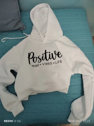 Felpa corta Positive Mind Vibes Life