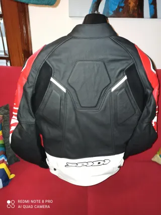 Chaqueta Moto Spidi Negra Roja blanca, Talla 48, 