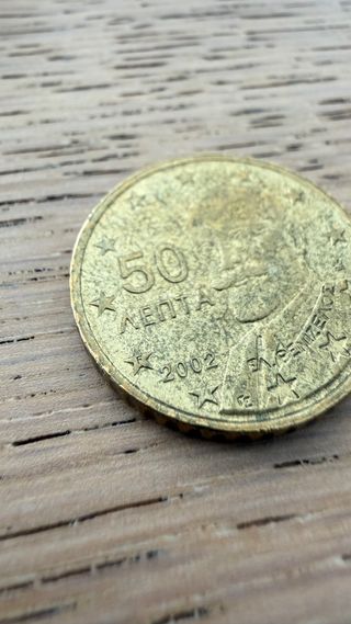 Moneda 50 céntimos Grecia 2002 (“F” en estrella)