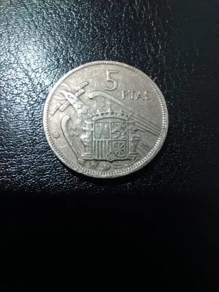 Moneda 5 Pesetas año 1957 España. Estrella 57.