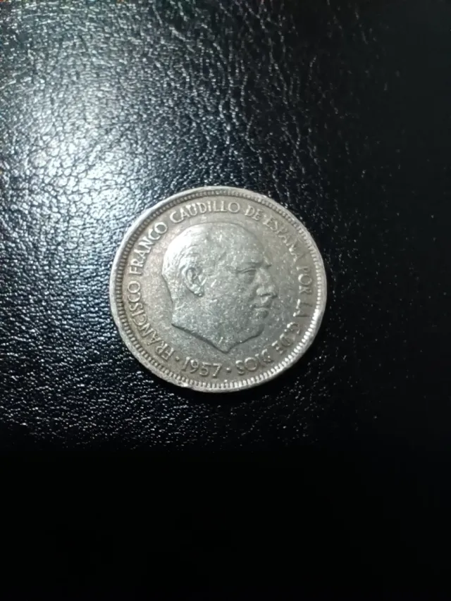 Moneda 5 Pesetas año 1957 España. Estrella 57.