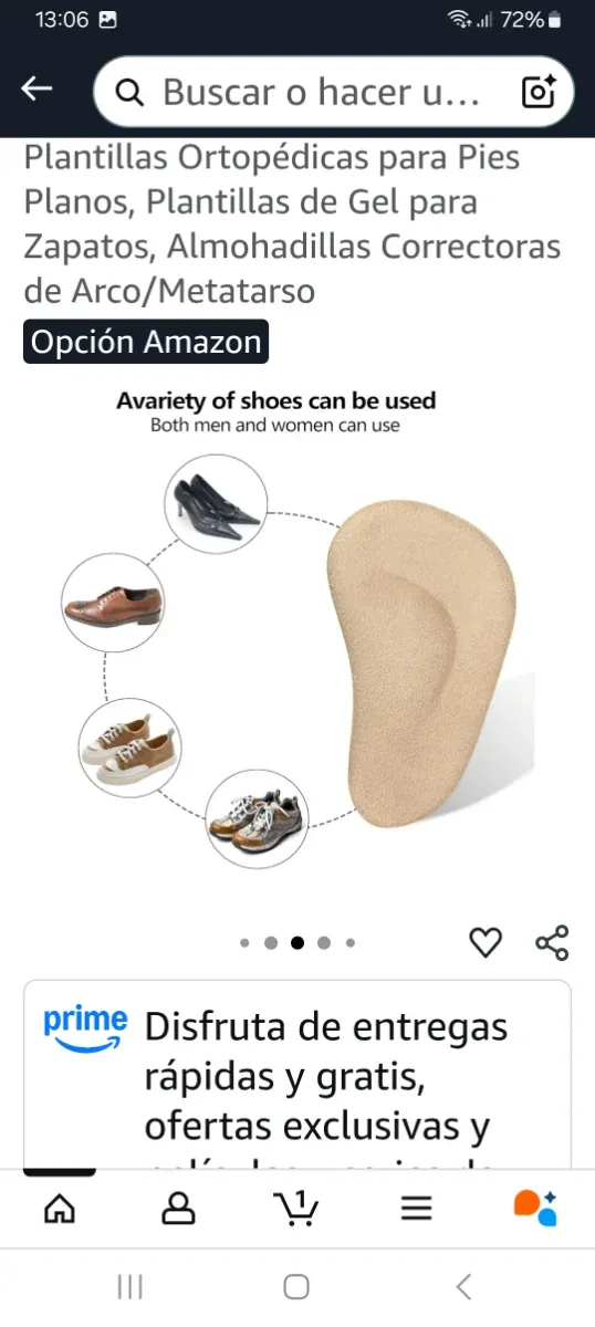 Plantillas Gel Zapatos Almohadillas Beige Negro