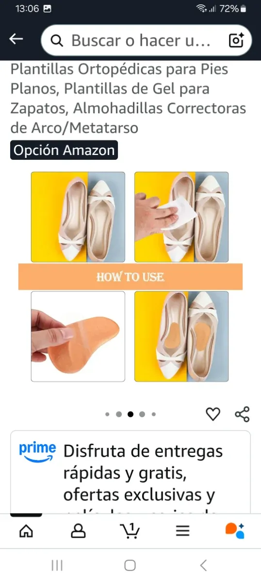 Plantillas Gel Zapatos Almohadillas Beige Negro