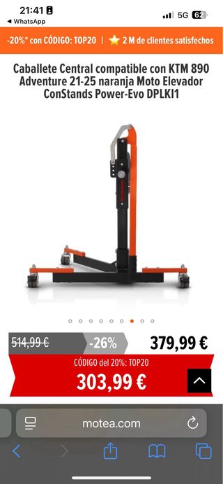 Caballete Central KTM 890 Adventure