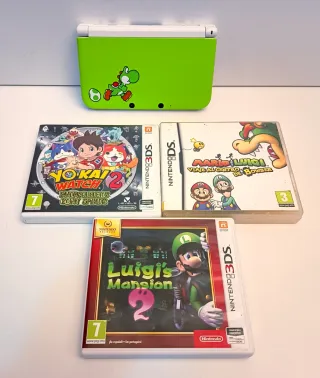 Nintendo 3DS XL Verde con 3 Juegos