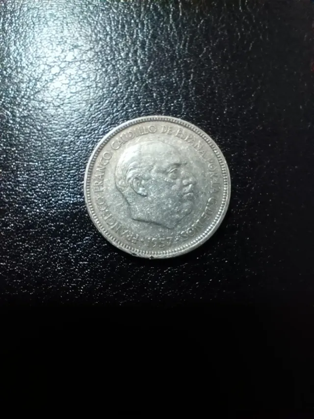 Moneda 5 pesetas 1957 España. Estrella 58.