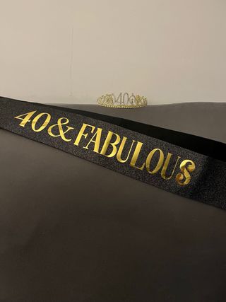 Tiara y cinta 40 cumpleaños