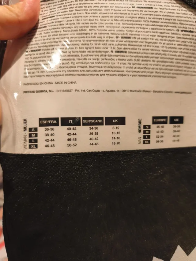 Disfraz Día de Muertos Talla M Nuevo