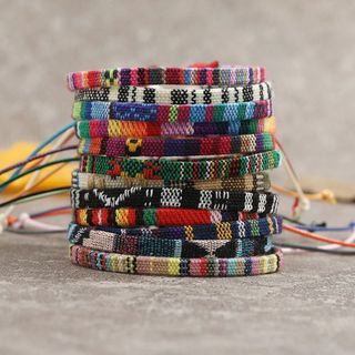 Set di 12 bracciali multicolor etnico Boho Surf