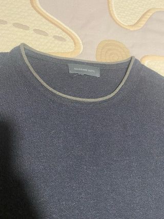 Camiseta punto Massimo Dutti gris