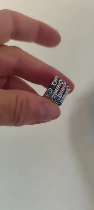 Anillo Plata con Circonitas Azules