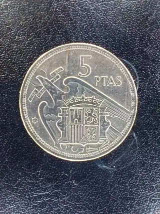 Moneda 5 Pesetas 1957 España Estrella 67