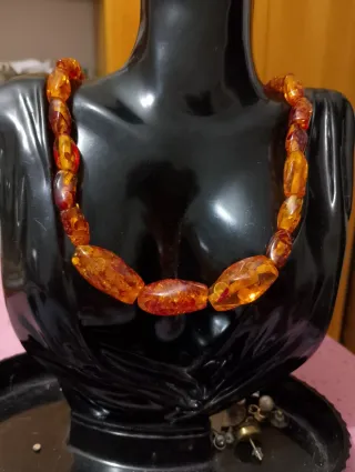 Collana vintage ambra sintetica