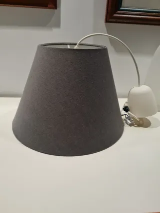 Lámpara de techo gris tela