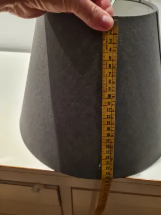 Lámpara de techo gris tela