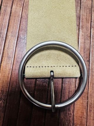 Cinturón Massimo Dutti Beige Ancho