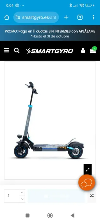 Patinete Eléctrico SmartGyro Nuevo