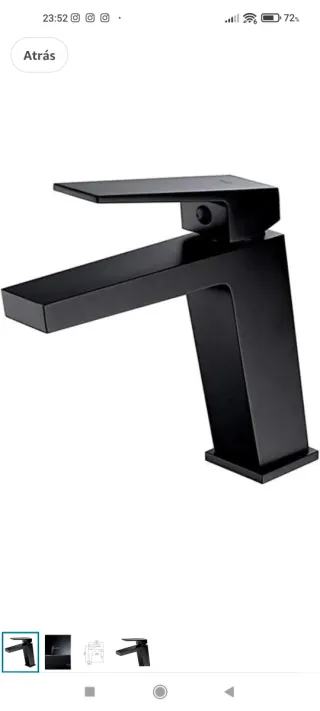 Grifo de lavabo negro