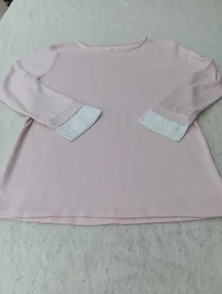 Jersey fino mujer con detalle en las mangas 