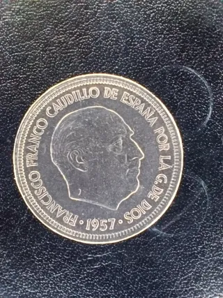 Moneda 5 Pesetas 1957 España Estrella 73 