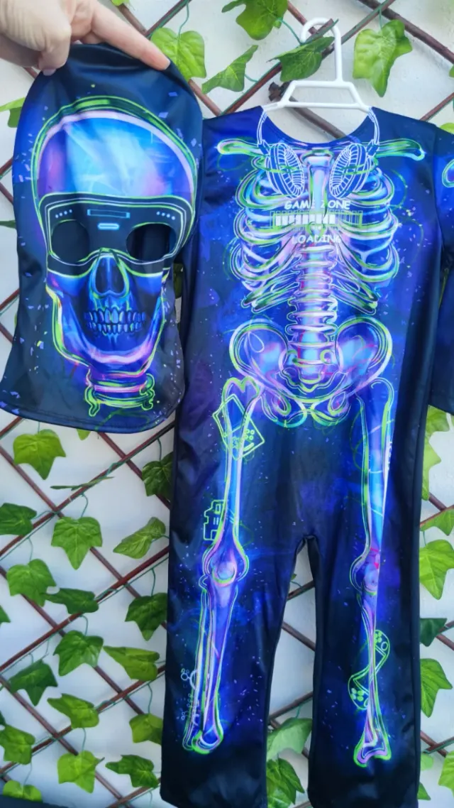 Disfraz esqueleto niño Halloween talla 110/116
