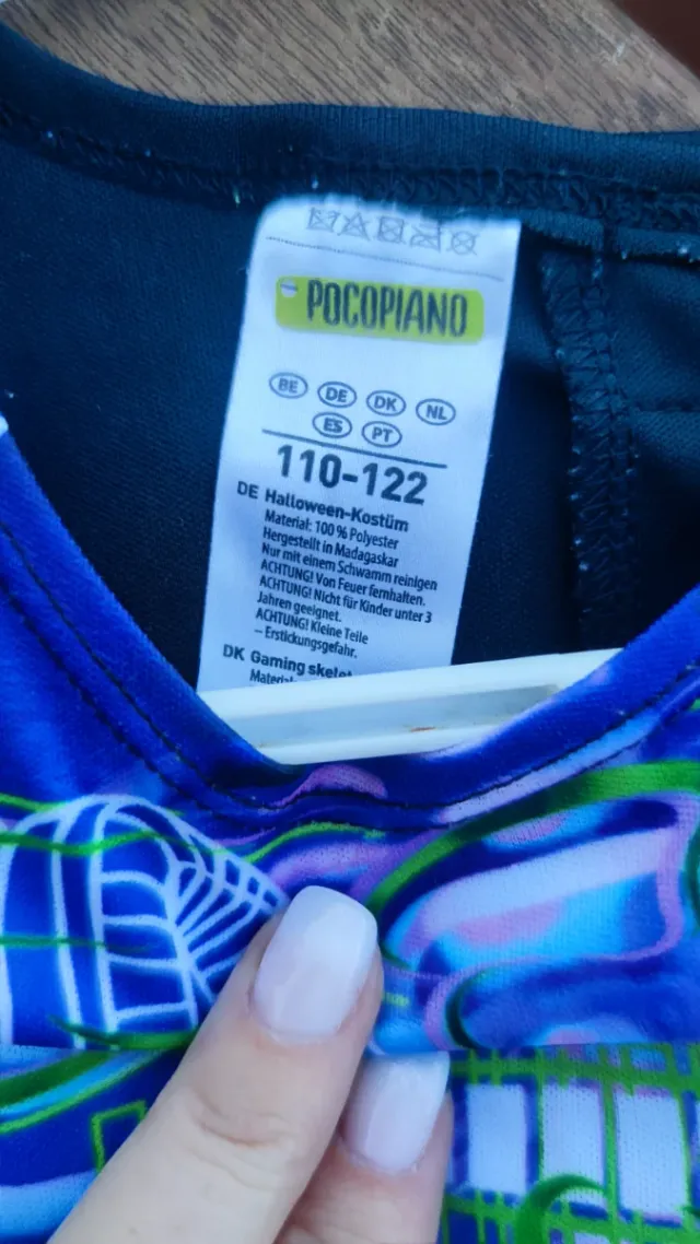 Disfraz esqueleto niño Halloween talla 110/116