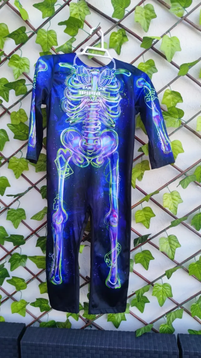 Disfraz esqueleto niño Halloween talla 110/116