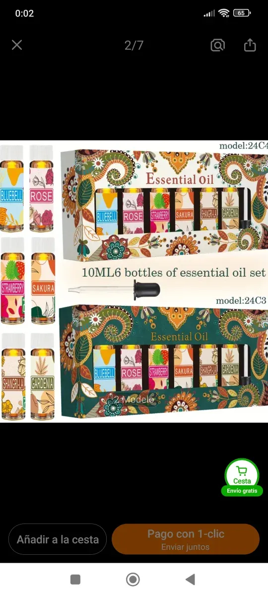 Pack 6 Aceites Esenciales + Dispensador nuevos