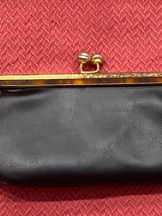 Cartera vintage de piel - Color negro