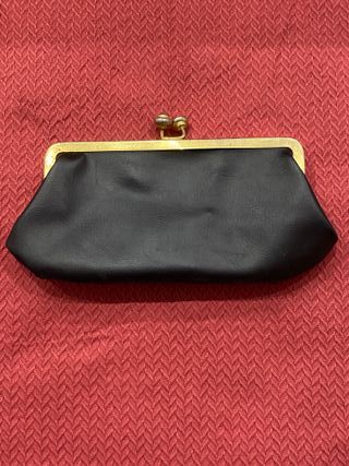 Cartera vintage de piel - Color negro