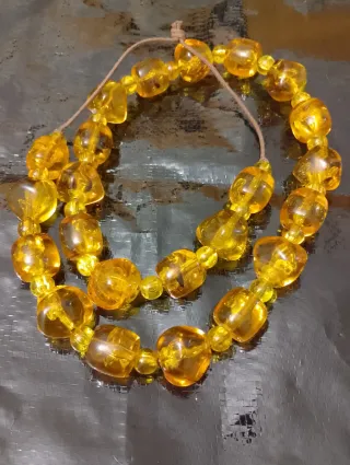 Collana ambra arancione