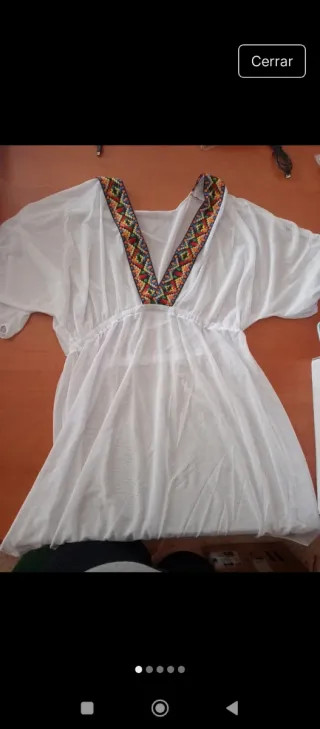 Túnica vestido blanco con bordado