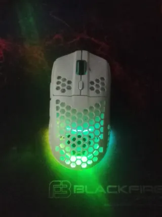 Ratón Gaming Blanco con Luces LED inalámbrico