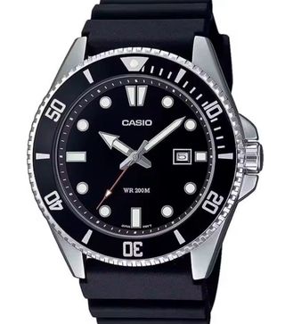Reloj Casio Duro Negro y Plateado
