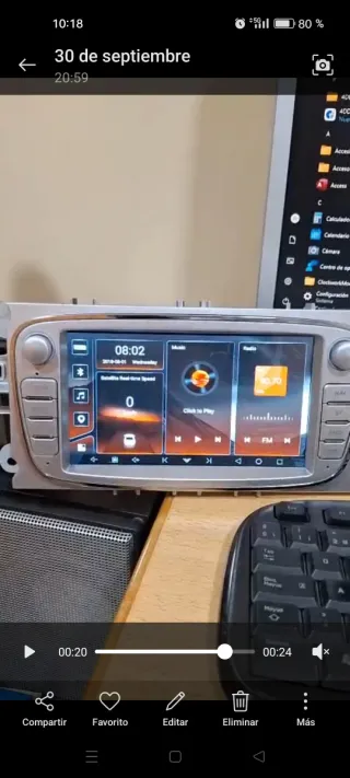 Pantalla de coche nueva