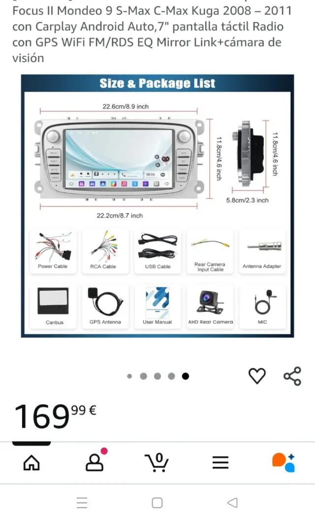 Pantalla de coche nueva