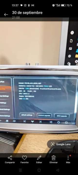 Pantalla de coche nueva