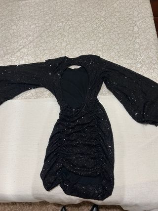 Vestido lentejuelas negras fiesta