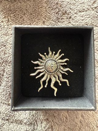 Anillo de plata diseño sol ) hecho de mano 