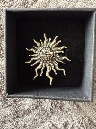 Anillo de plata diseño sol ) hecho de mano 