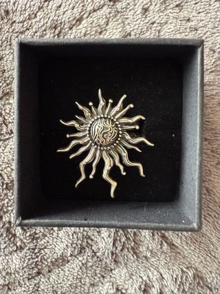 Anillo de plata diseño sol ) hecho de mano 