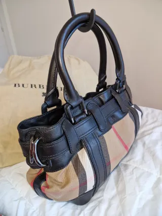 Bolso Burberry Beige y negro Impecable