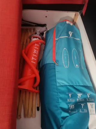 Tabla SUP hinchable azul y naranja