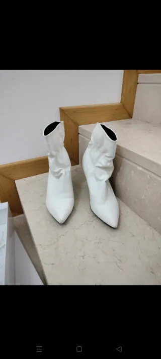 Stivaletti bianchi donna tacco 39