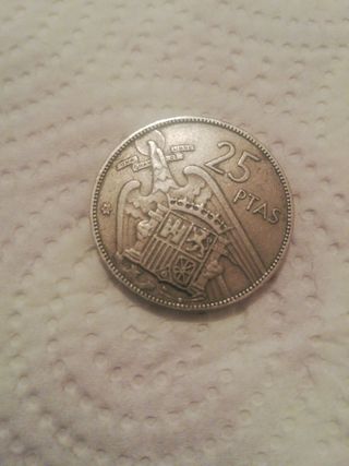 Moneda 25 Pesetas Franco 1957