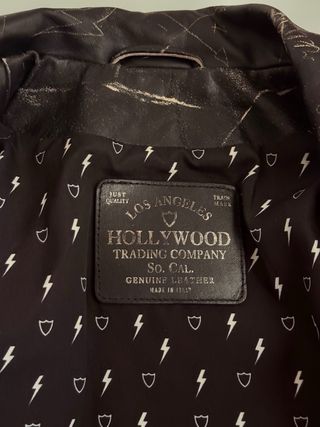 Chaqueta de cuero pintada a mano Hollywood
